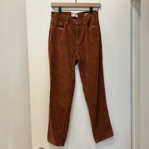 PacSun vintage icon Rust brown Corduroy button fly surf  pants cords size 29